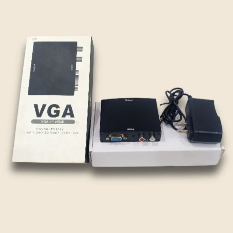 VGA and RCA Audio to HDMI Converter Box