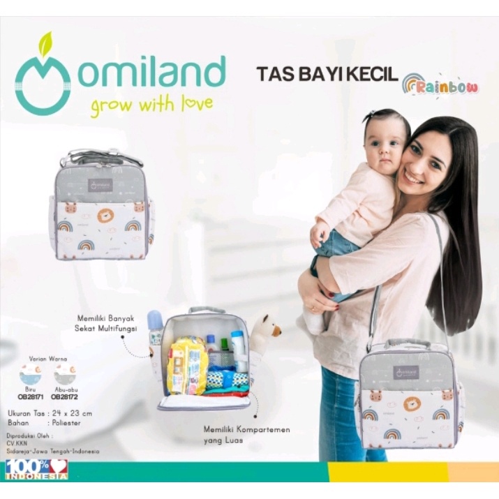 Omiland Tas Bayi Multifungsi Kecil / Medium / Besar Saku Print Rainbow Series