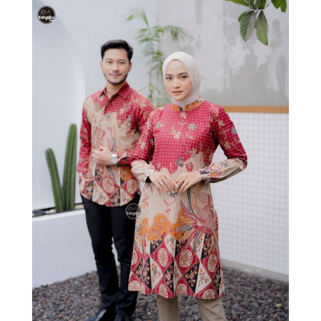 NEW COUPLE TUNIK ALISAN RESLETING TERBARU COUPLE BATIK KEKINIAN