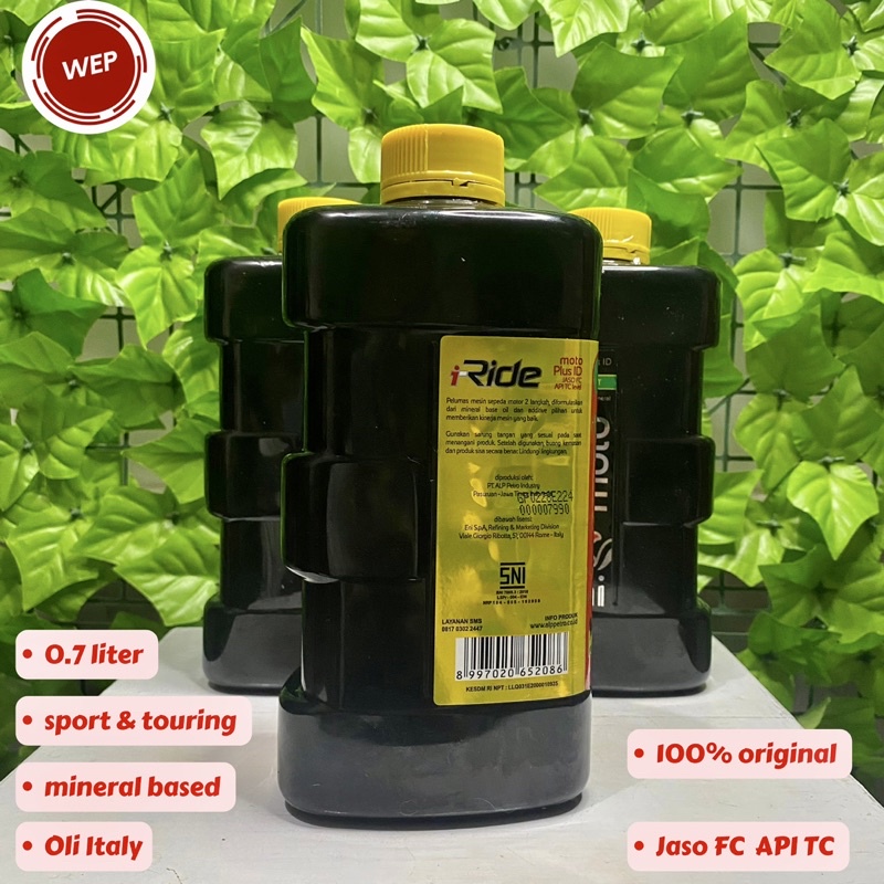 Oli Samping Agip Eni I-Ride Moto Plus 2 T / Oli Samping 2 Tak Agip - 0.7 L