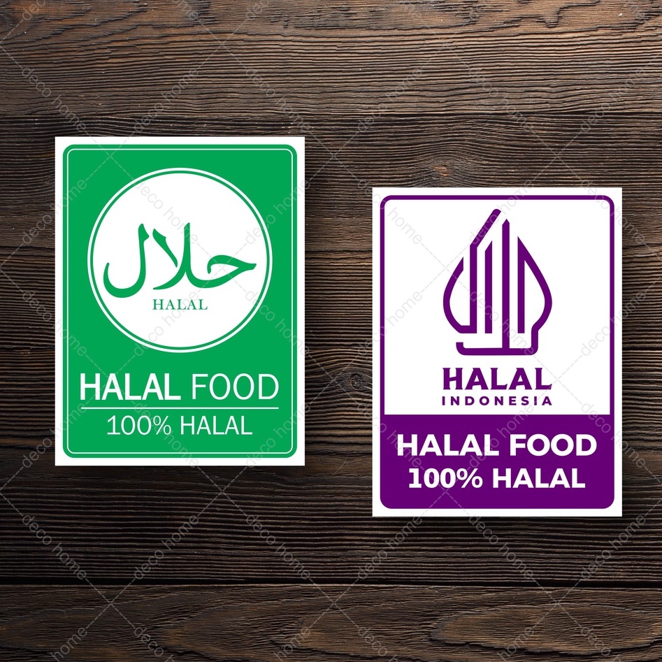 

Sticker Waterproof Halal Food 100% Halal