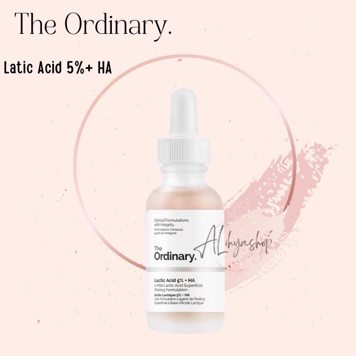 The Ordinary Lactic Acid 5% + HA serum wajah  mencerahkan wajah