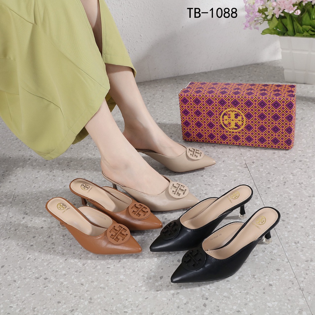 TB Leather Heel Pumps TB-1088