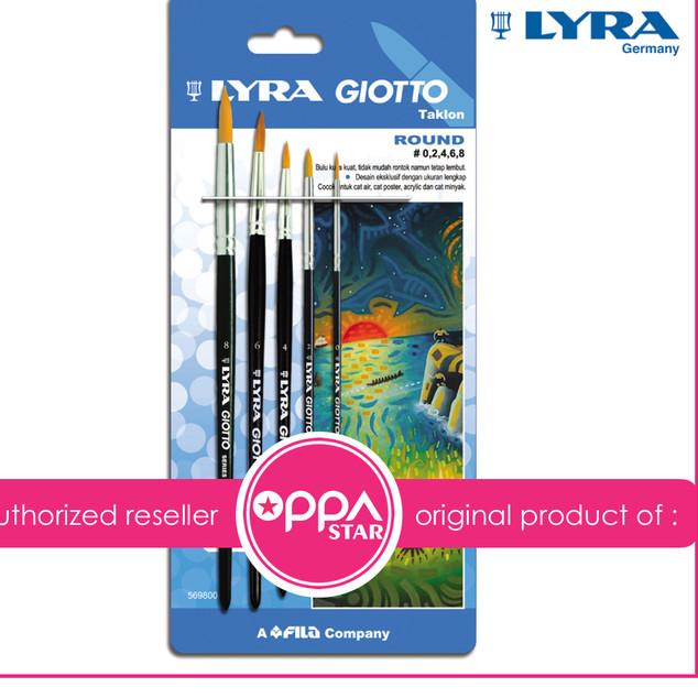 

Lyra Brush Art Round Set 5 Pcs Kuas Original