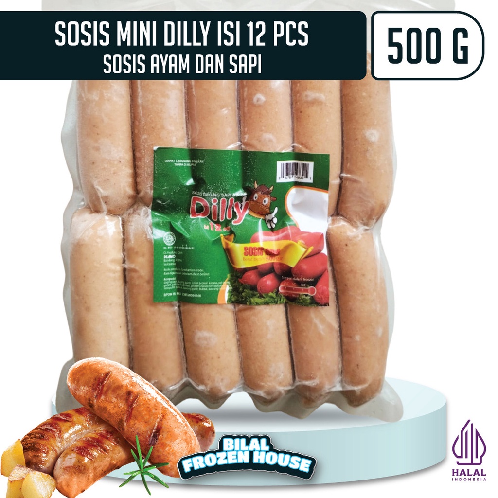 

Dilly Sosis Mini 500gr Isi 12pcs