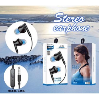 Handsfree Headset Earphone Philips AT-192 Plus Mic Stereo Suara Bagus