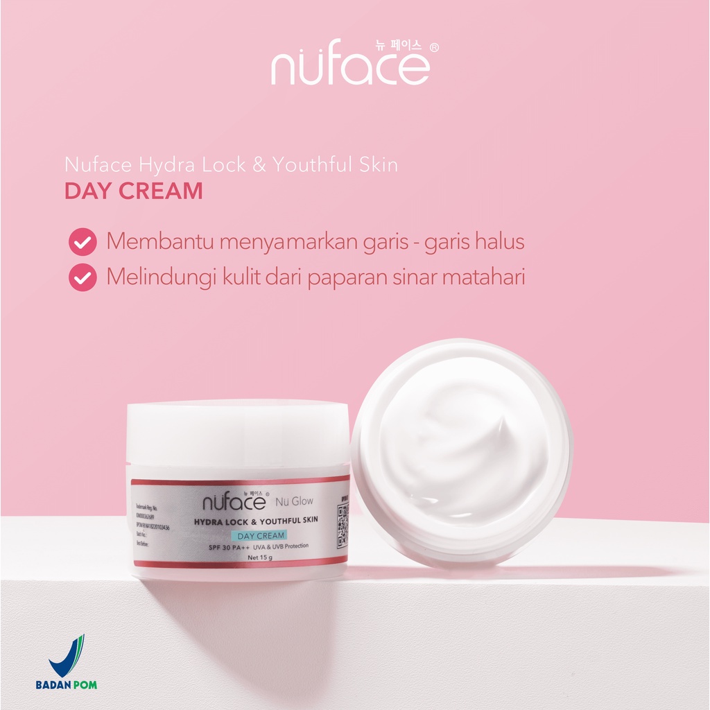 Nuface Nu Glow Hydralock &amp; Youthful Skin Day Cream 15gr