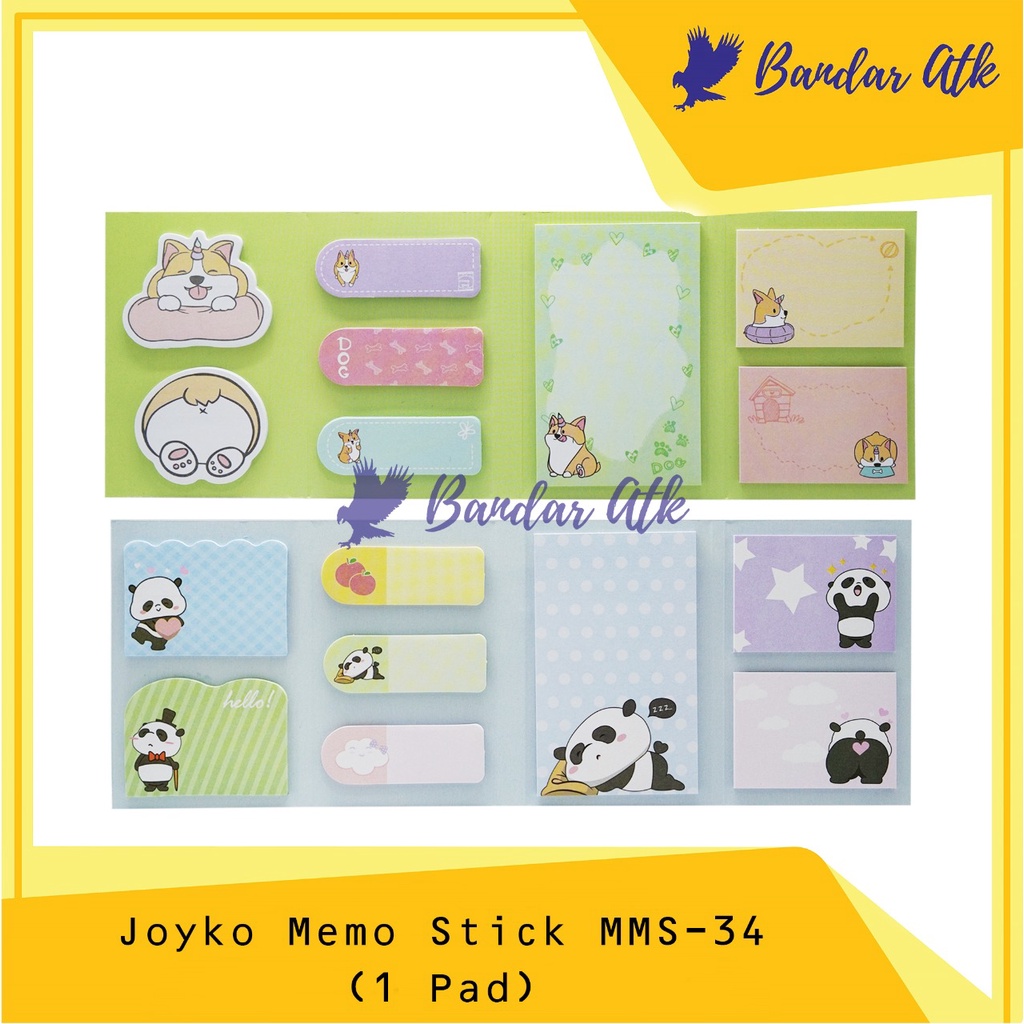 

JOYKO Memo Stick MMS-34 Hewan Lucu Sticky Notes Kertas Memo [1 PAD]