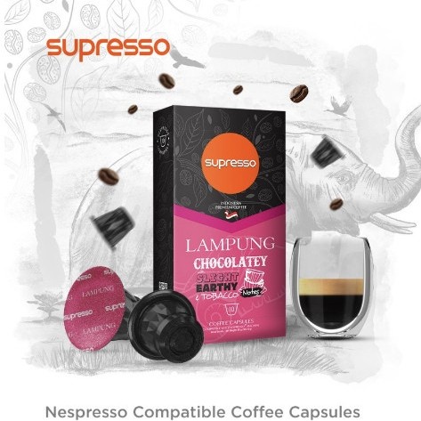 

SUPRESSO LAMPUNG COFFEE CAPSULE NESPRESSO COMPATIBLE 10 KOPI KAPSUL