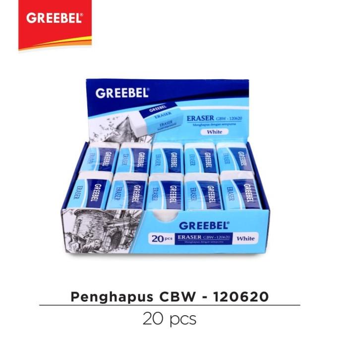 

TERLARIS GREEBEL Penghapus / Eraser Putih GBW 120620 ukuran L ( 20 pcs/Box) /ALAT TULIS AESTHETIC/ALAT TULIS SEKOLAH/ALAT TULIS SET/ALAT TULIS LENGKAP/ALAT TULIS ANAK/ALAT TULIS LUCU