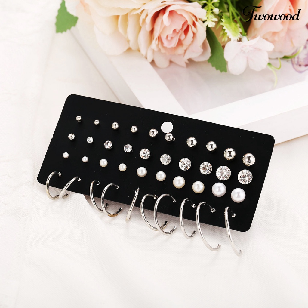 1 Set Anting Drop Bahan Alloy Tahan Korosi Alergi Efek Visual Berkilau Untuk Wanita