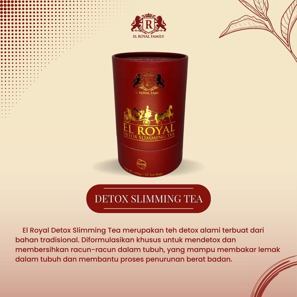 El Royal Detox Slimming Tea - Teh Detox 1 Paket Original Sehat