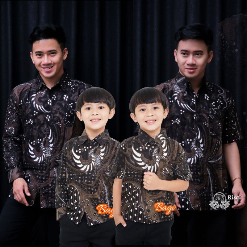 TERBARU Couple sweet || couple batik ayah dan anak cowok BATIK Motif lemah teles size jumbo M,L,XL,XXL,3XL,4L,5L