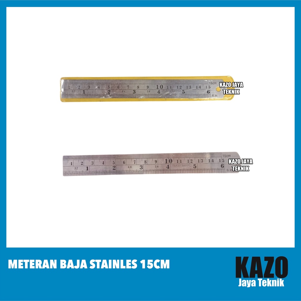 

Penggaris Baja 15cm Tebal Stainless Steel Besi - Alat Ukur