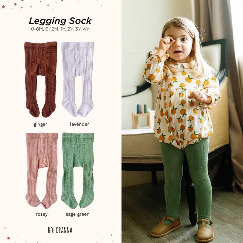 Bohopanna Legging Sock 0-4y / Bohobaby Legging Kaos Kaki
