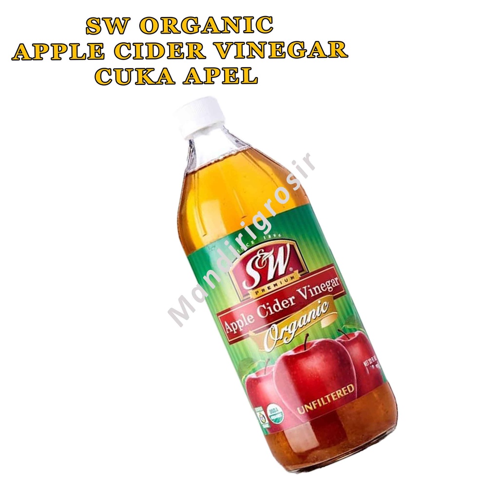S&amp;W Organic Unfiltered * Apple Cider Vinegar *  Cuka Apel * 473ml