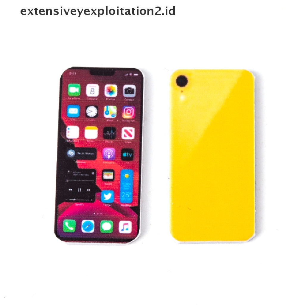 Mainan Miniatur Handphone Skala 1: 12 Untuk Dekorasi Rumah Boneka