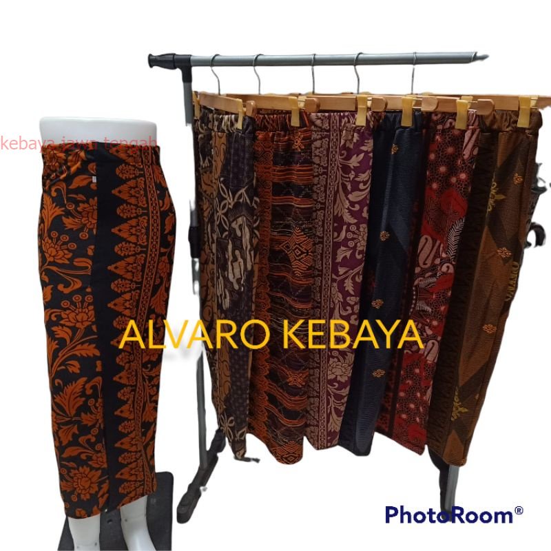 Rok span motif batik bahan kaos melar bawahan kebaya kutubaru jadi jawa etnik ready stock panjang Ke