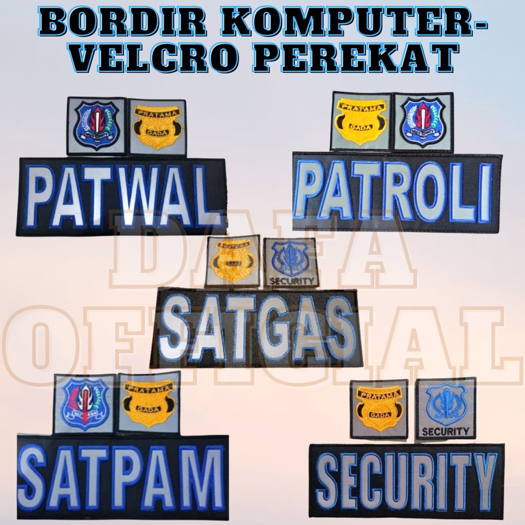 PATCH BORDIR | PATCH BORDIR CUSTOM | BORDIR LOGO | BORDIR LOGO CUSTOM | VELCRO PEREKAT | PATCH/BORDI