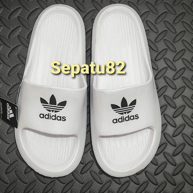 SANDAL KARET SANDAL PRIA SANDAL KAMAR MANDI SANDAL SELOP SANDAL COWOK - Putih, 41