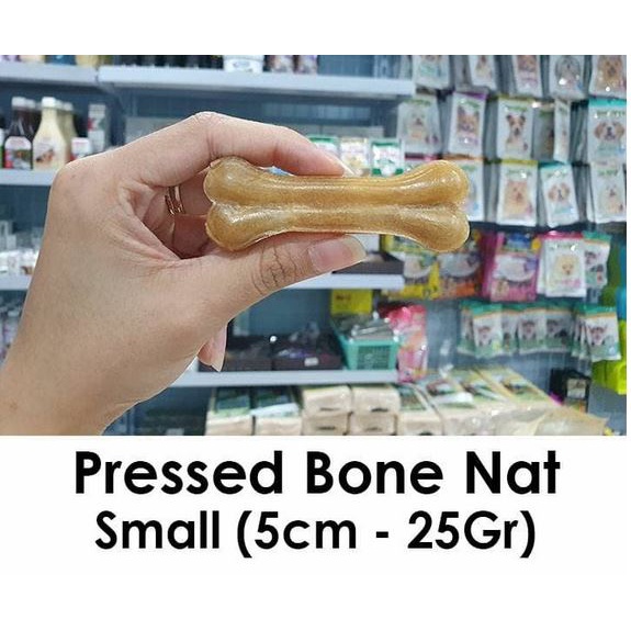 Tulang Pressed Bone Nat Small 25GR RBP 1003 Snack Gigit Anjing terbuat dari Kulit