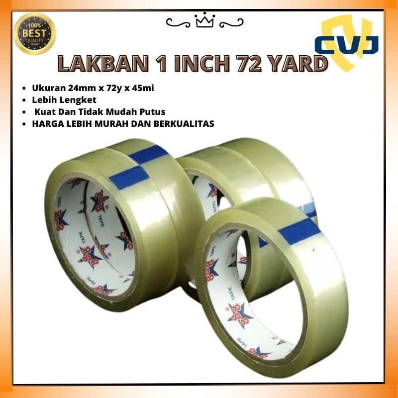 

Lakban Solatip 1 Inch 24mm x 72yard FULL / Kualitas Lakban Daimaru 1 inch 24 mm 72 Yard CVJ