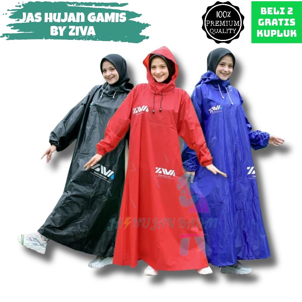 Jas Hujan Wanita Mantel Hujan Gamis Muslimah Mantel Hujan Gamis Jas Hujan