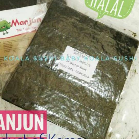 

MANJUN Sushi Nori Kimbab 50 S Halal │ Nori Gimbab Import Lembar Rumput Lautt.