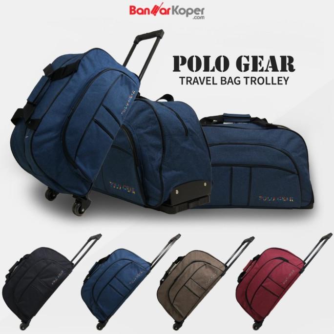 Tas Koper Kabin Travel Bag Trolley Polo Gear Original 8827 Navy