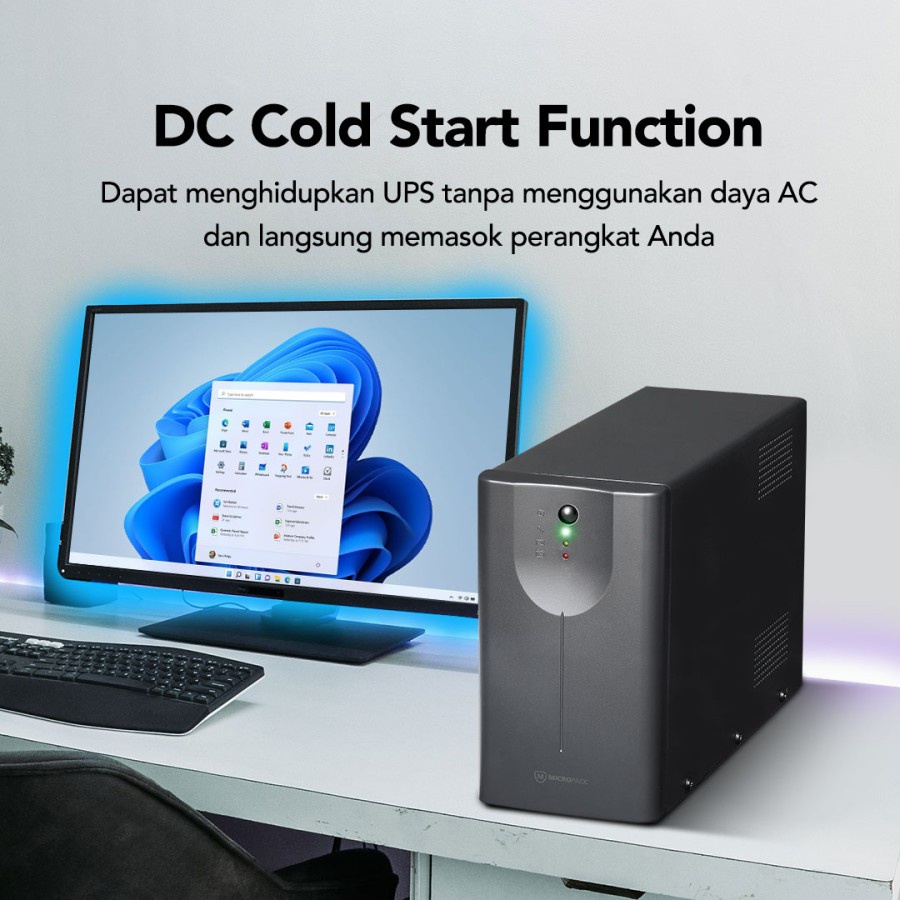 Micropack UPS Anti petir 1200VA / 720WATT Battery 7 Ah UPS (MFU-1200)