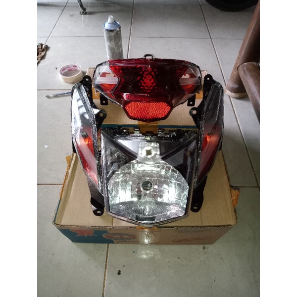 beat fi reflektor depan sein depan Stoplam custom smoke beat fi