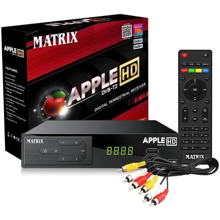 Set Top Box TV Digital Matrix Apple Merah DVBT2 - Penangkap Siaran Sinyal TV Digital