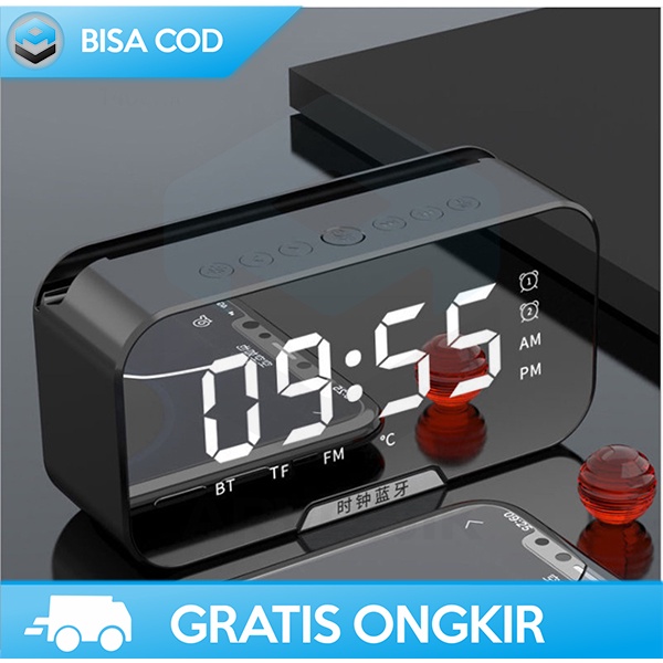 SPEAKER JAM ALARM WIRELESS BLUETOOTH RADIO FM SUARA JERNIH BERKUALITAS