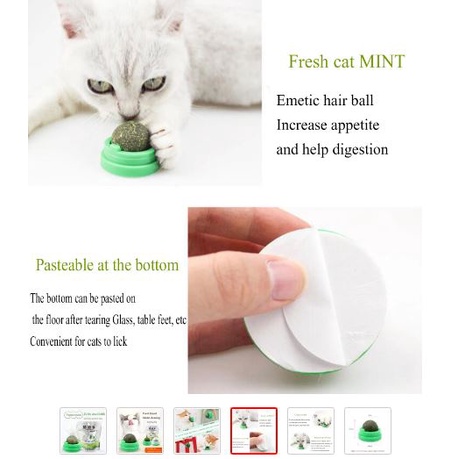 Rotating Cat Mint Ball - Mainan Catnip Permen Berputar
