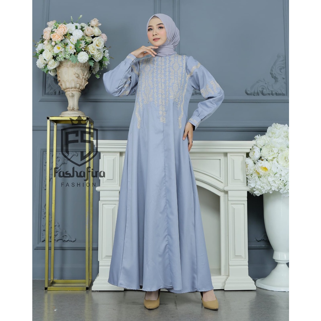 Gamis Hajrah Shafira Terbaru Dan Terlaris Bahan Toyobo Motif Bordir//Gamis Terbaru 2023 Modern Remaj