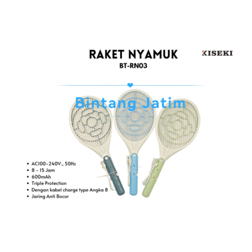 Kiseki Raket Nyamuk Bt-Rn 03 canggih dan efektif | Raket Pembasmi Nyamuk