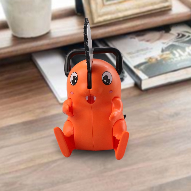 Mainan Boneka Figure Model Anime Saw Man Pochita Bahan PVC Ukuran 11cm Untuk Dekorasi Meja