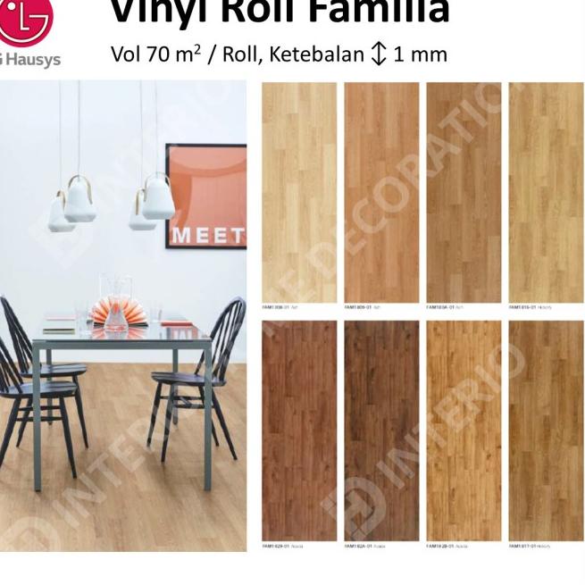 Vinyl Vinil Lantai Roll Kayu Murah LG Hausys FAMILIA - per METER - Katalog