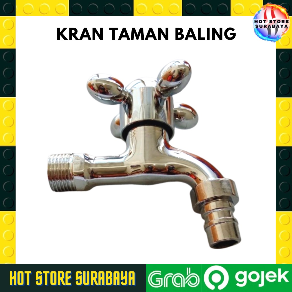 KRAN TEMBOK 1/2 INCH KRAN TAMAN MODEL BALING BERBAHAN STAINLESS STEEL ORIGINAL