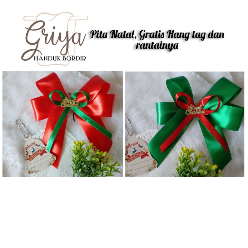 

pita Natal/pita hampers Natal/pita besek/pita jadi free hang tag natal