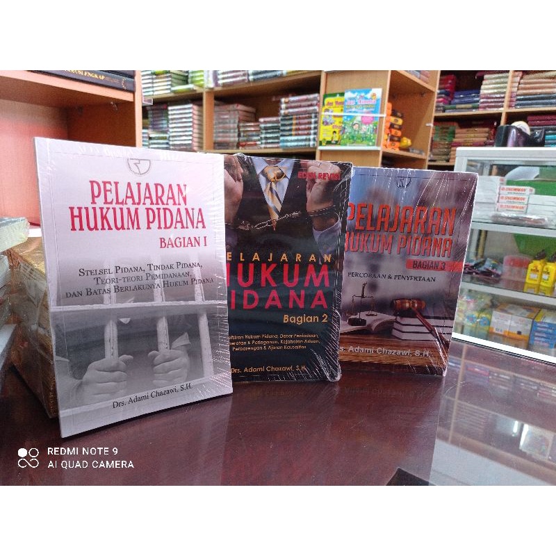 

pelajaran hukum pidana adami chazawi 3 buku sepaket