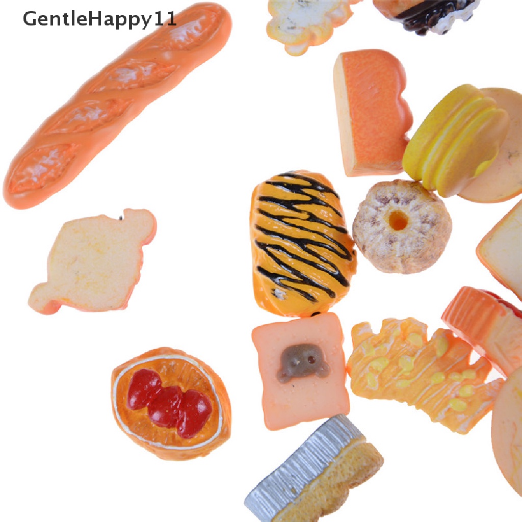 Gentlehappy 10pcs Kerajinan Rumah Mini Hiasan Makanan Miniatur Rumah Boneka Dekorasi Jepit Rambut Telepon DIY id