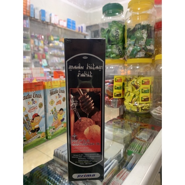 

Madu hitam pahit + propolis habatussauda oil 390gr