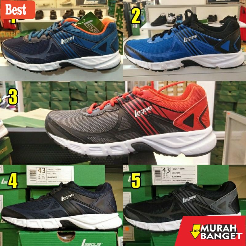 Sepatu olahraga kualitas terbaik Sepatu League Legas Iron LA M Running Shoes Cowo Sneakers Pria Blac