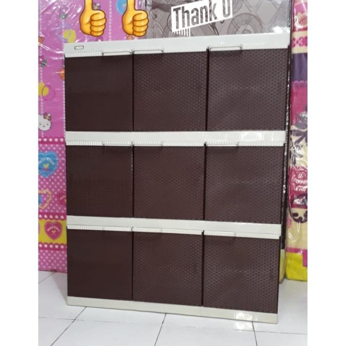 

LEMARI PLASTIK AK ROTAN 9 PINTU 3 SUSUN MINIMALIS TERMURAH TERLARIS stock ready