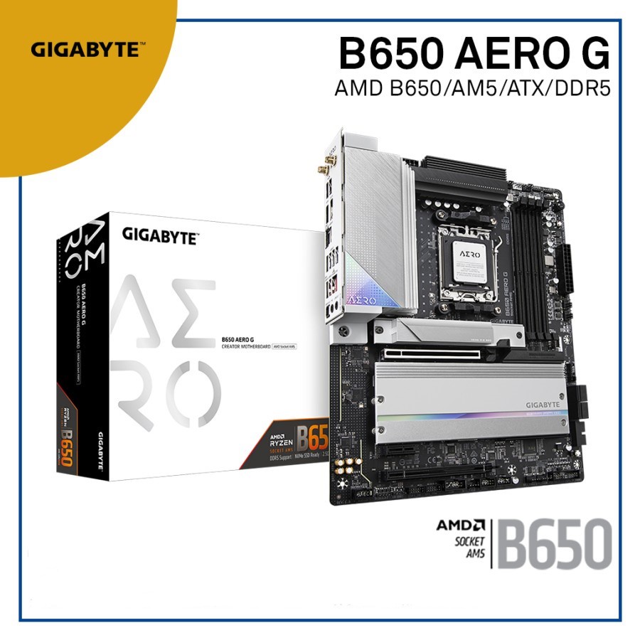 Gigabyte B650 AERO G AMD Ryzen AM5 - B650 ATX Motherboard AMD DDR5