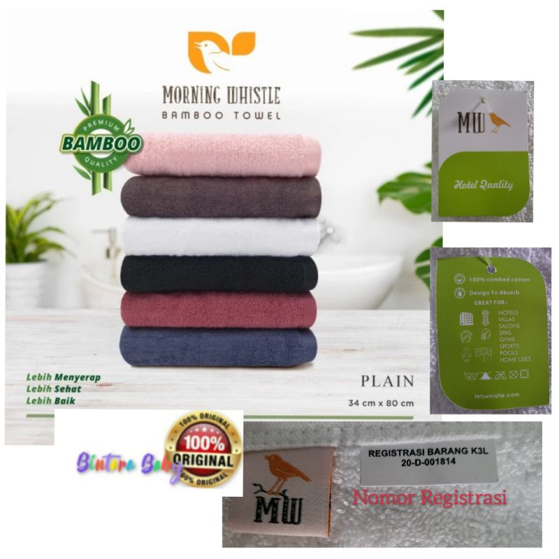 100% Original Handuk Terry Palmer Morning Whistle Plain / Handuk Muka Traveling Cotton Kualitas Hotel / Handuk Sport