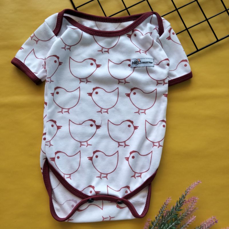 jumper pendek bayi newborn 0-3 bulan seri merah putih