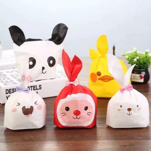 ( clashop) Plastik rabbit pembungkus kue/ cookies/ goodie bag  isi 50 pc