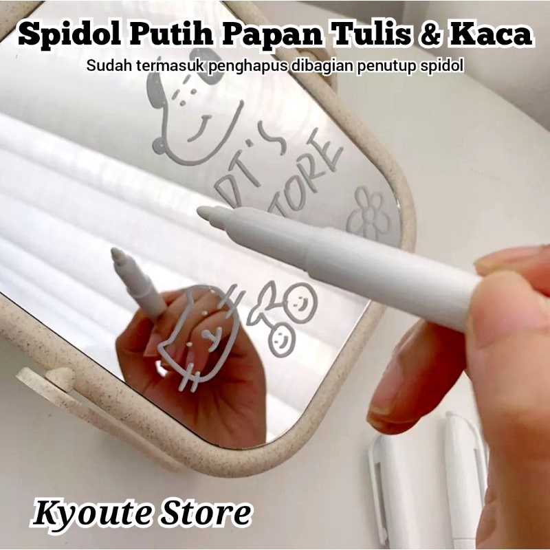 Jual Spidol Tinta Putih Papan Tulis Akrilik White Board Marker Pen